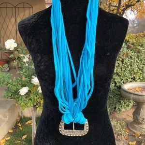 Buckle noodle multi strands scarf